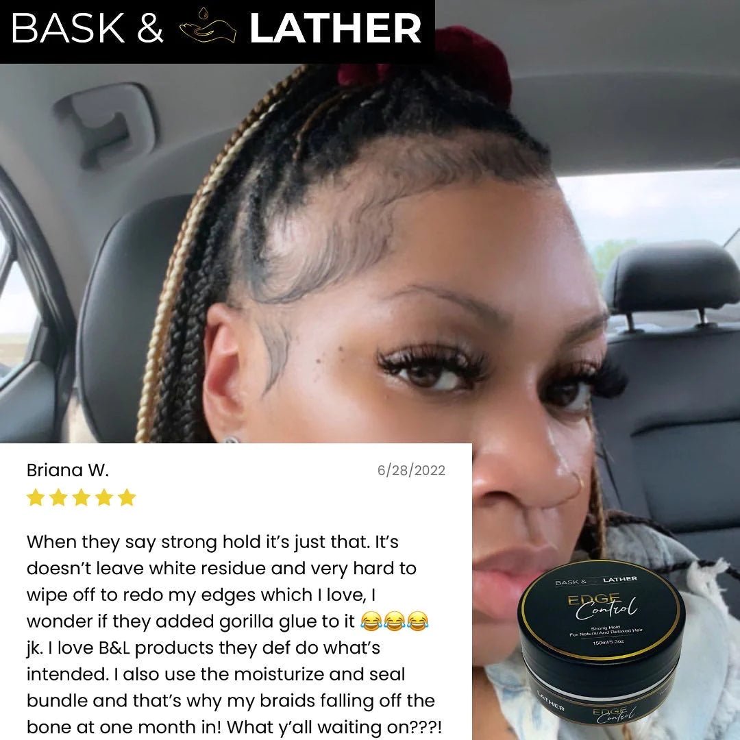 How to Lay your Edges With Braids (Step-By-Step) - Bask and Lather Co