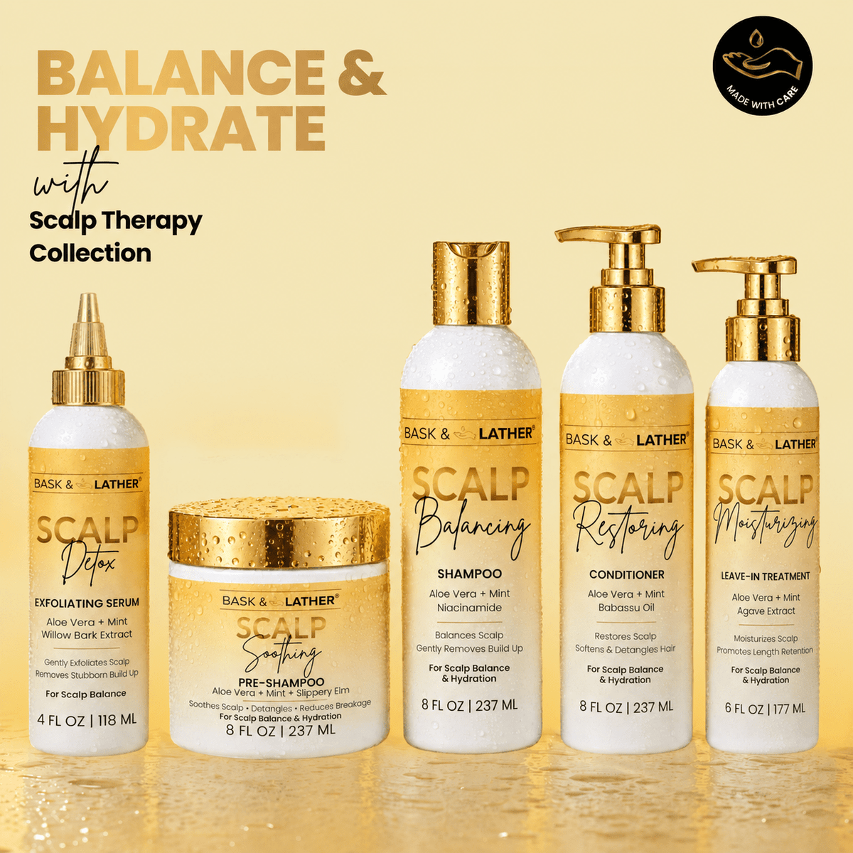 Scalp Therapy Full Collection 5 Piece - Bask and Lather Co