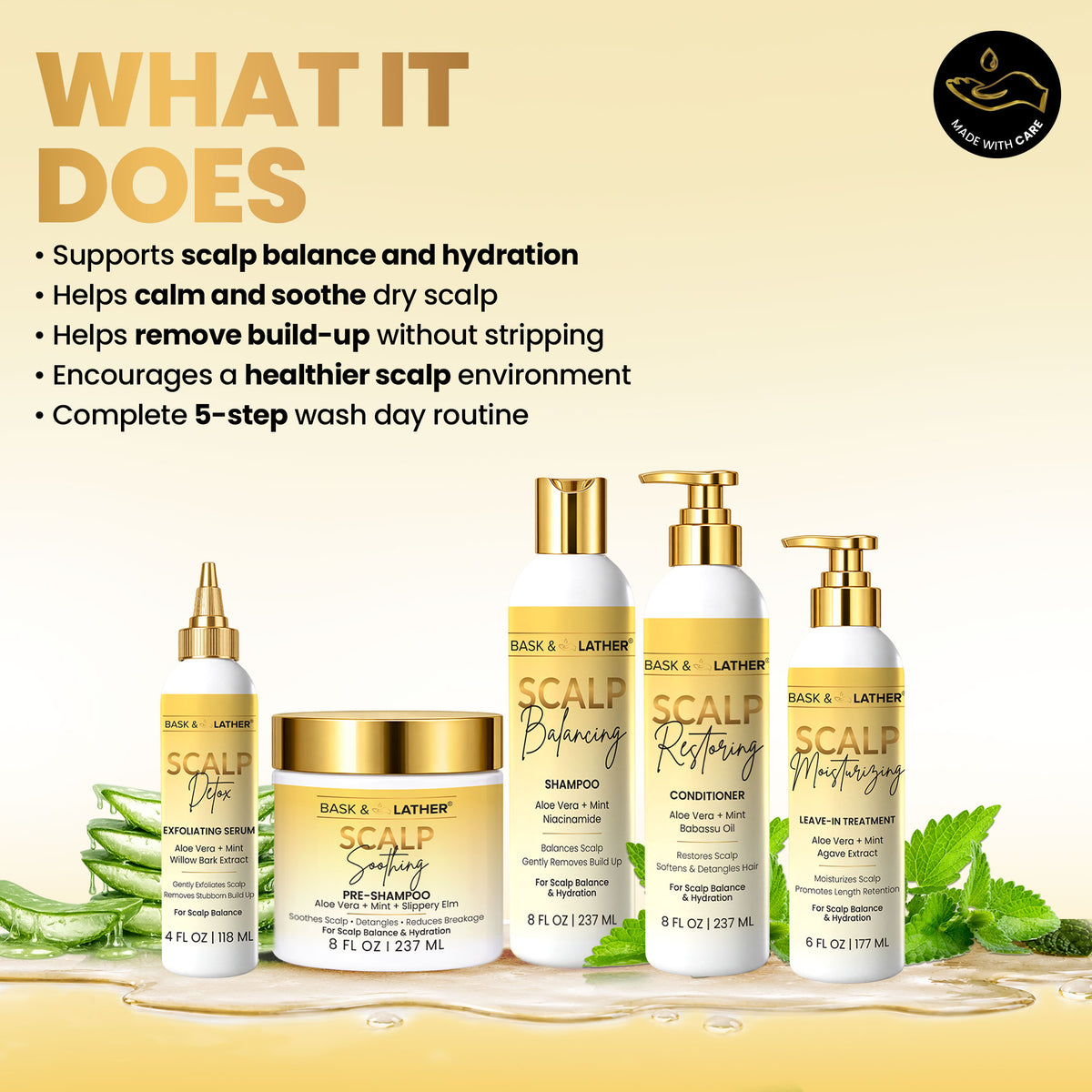 Scalp Therapy Full Collection 5 Piece - Early Access - Bask and Lather Co