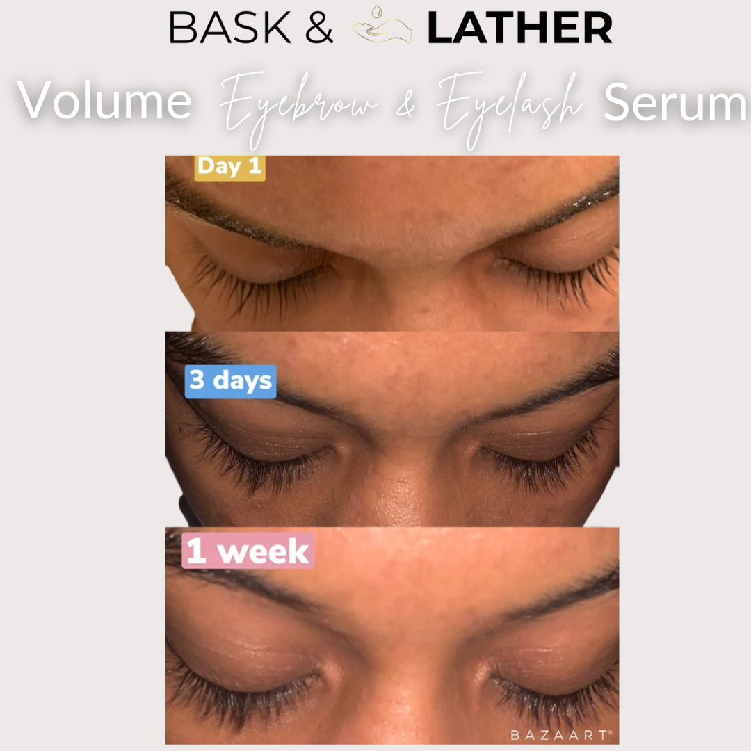 before and after the lash and brow serum