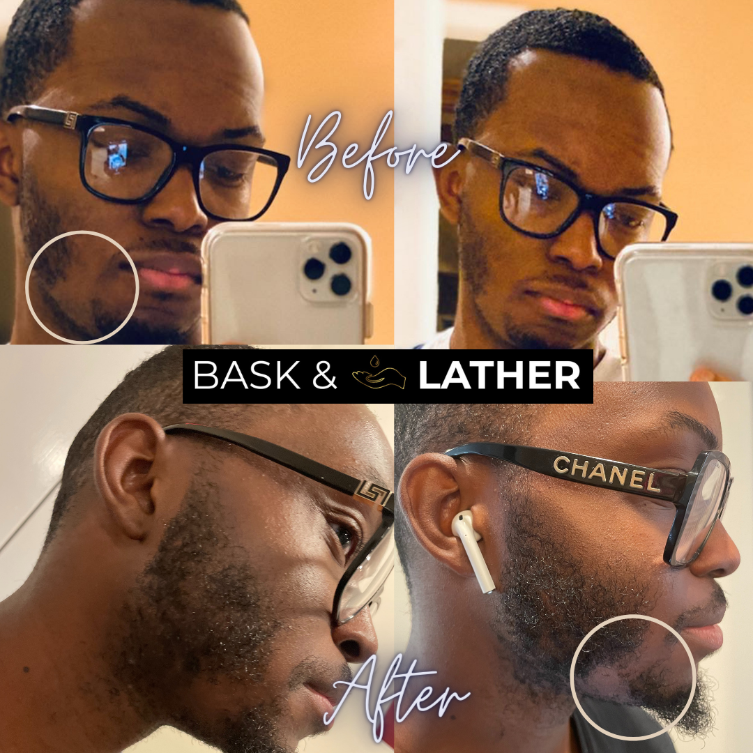 Rosemary Oil for Hair Growth Before and After Bask and Lather Co