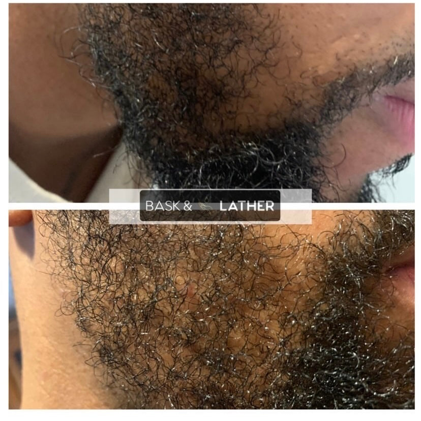 before and after beard oils for men