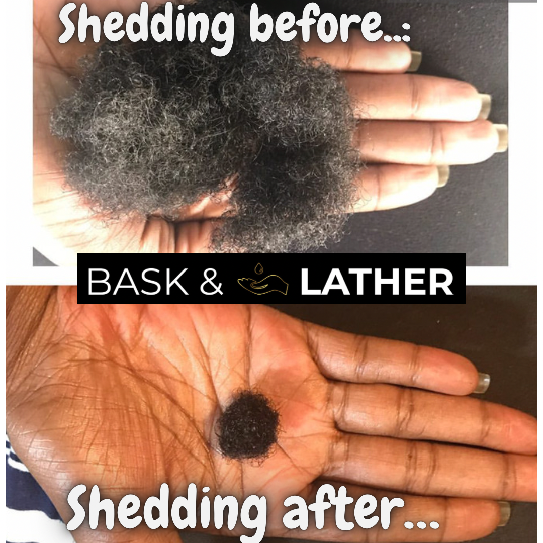 before and after of bask + lather