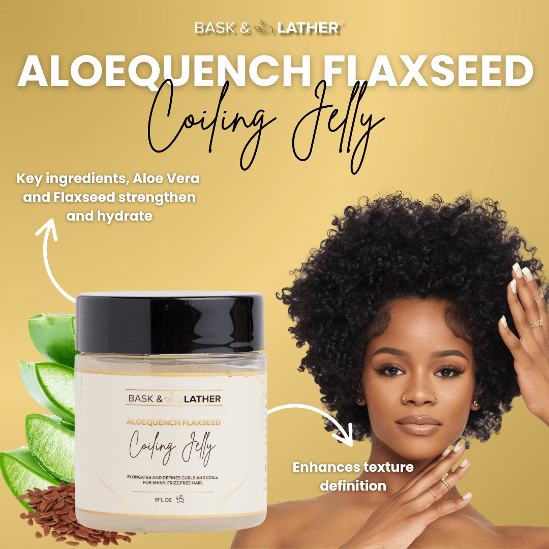 Aloequench Flaxseed Coiling Jelly - Bask and Lather Co