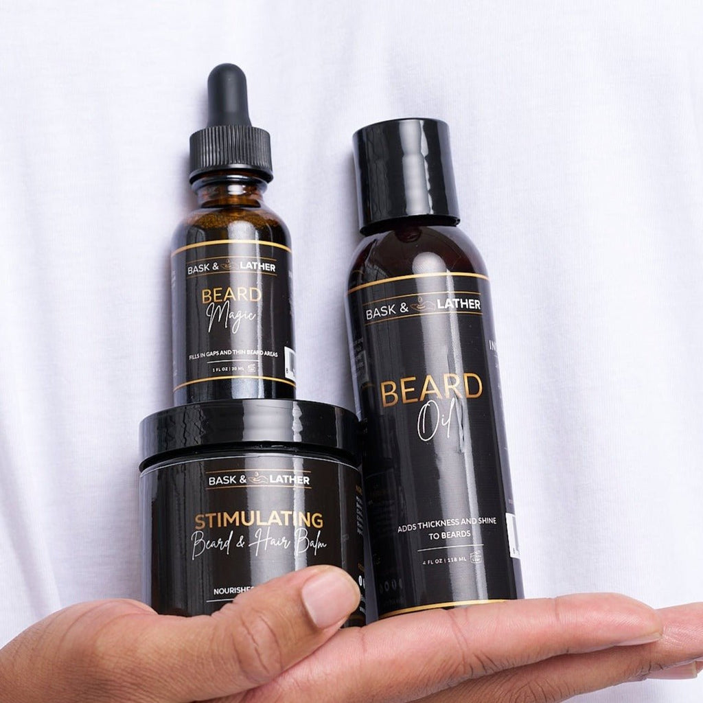 Men’s Healthy Hair and Beard Starter Kit - Bask and Lather Co