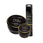 Sleek Edges Bundle – Strong Hold - Thick Edges - Edge Control + Mini Travel Size & Brush - Bask and Lather Co