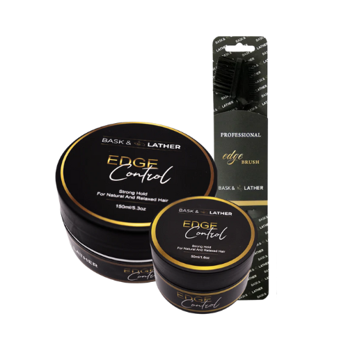 Sleek Edges Bundle – Strong Hold-Thick Edges- Edge Control + Mini Travel Size & Brush