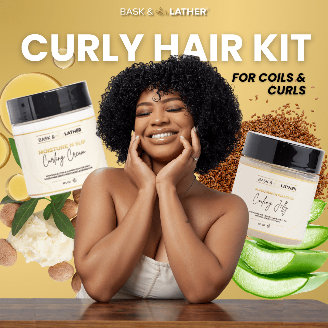 Curly Hair Kit for Coils & Curls – Curl Definition and Moisture - Bask and Lather Co