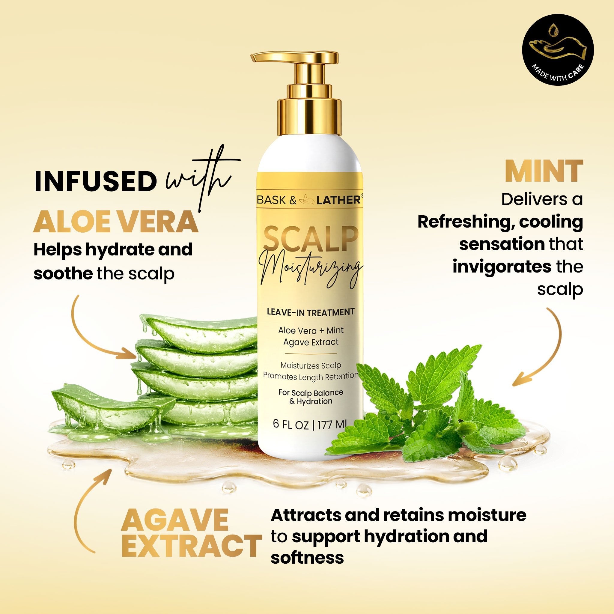 Scalp Moisturizing Leave-In Treatment - Bask and Lather Co