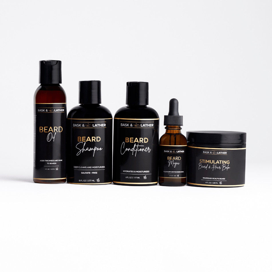Men’s Healthy Hair and Beard Starter Kit - Bask and Lather Co