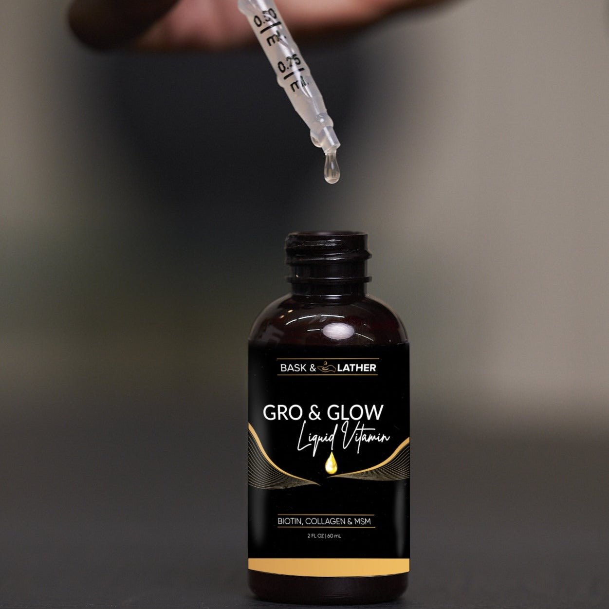 Gro & Glow Liquid Vitamins - 2 Month Supply! - Bask and Lather Co