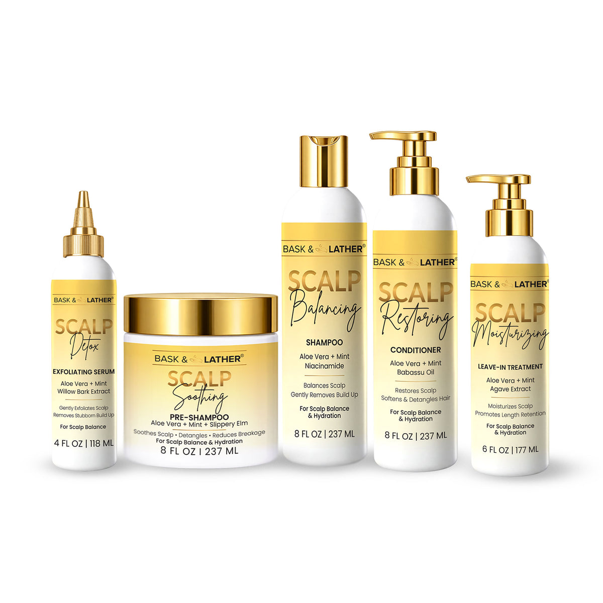 Scalp Therapy Full Collection 5 Piece - Early Access - Bask and Lather Co