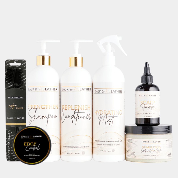 XL Growth & Style Bundle + Free Edge Brush - Bask and Lather Co