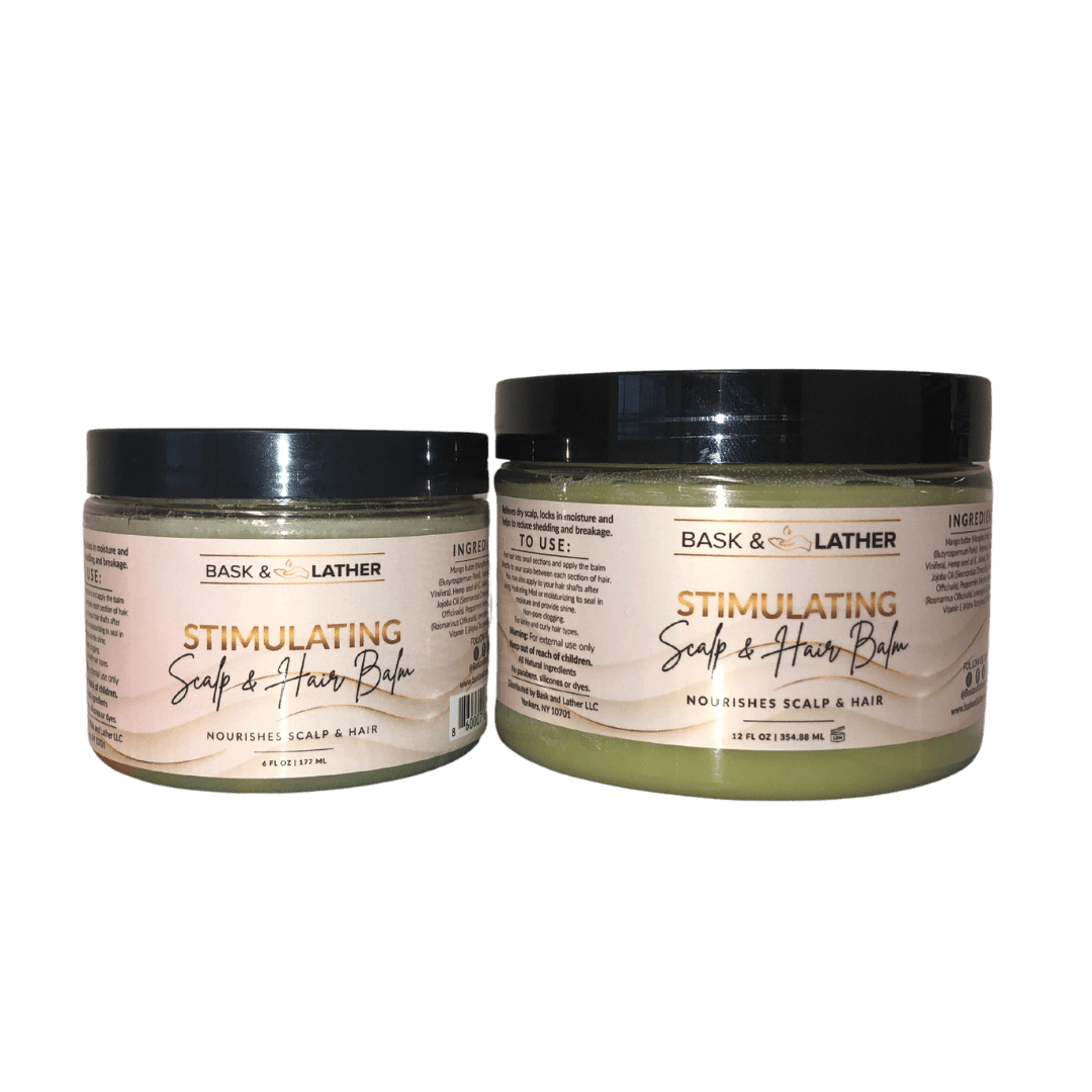 XL BALM - Stimulating Scalp and Hair Balm - Bask and Lather Co