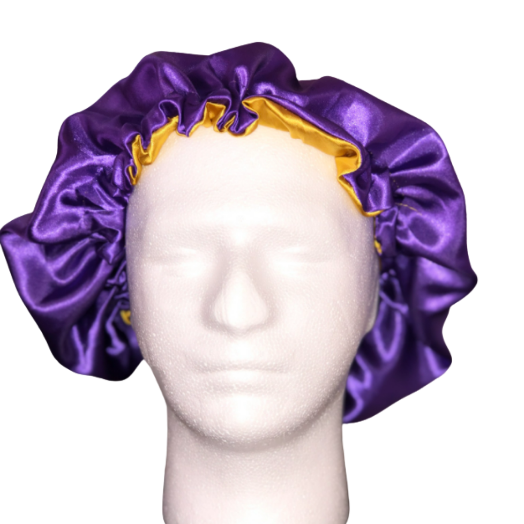 royal purple satin bonnet