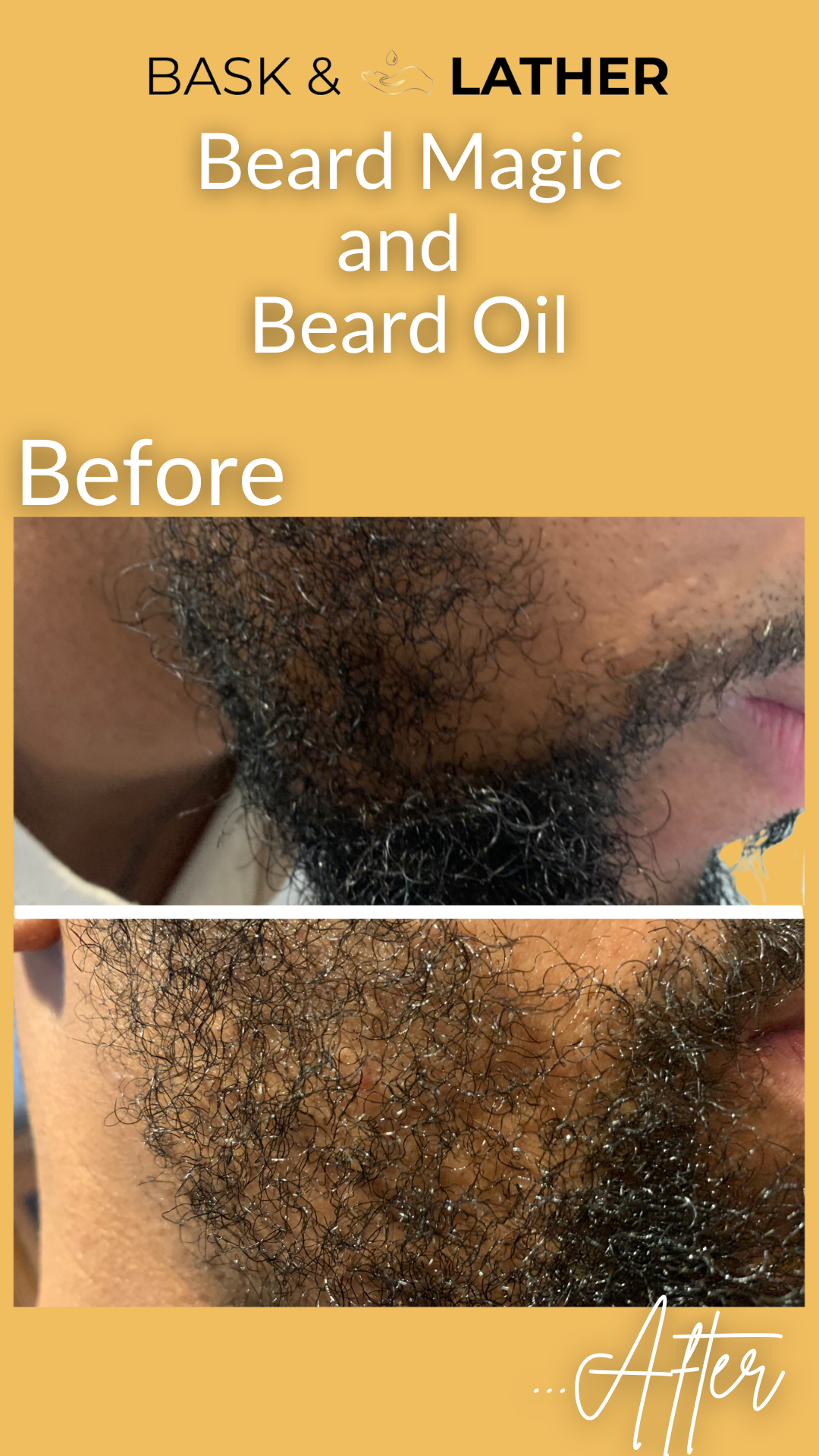 before and after beard oils