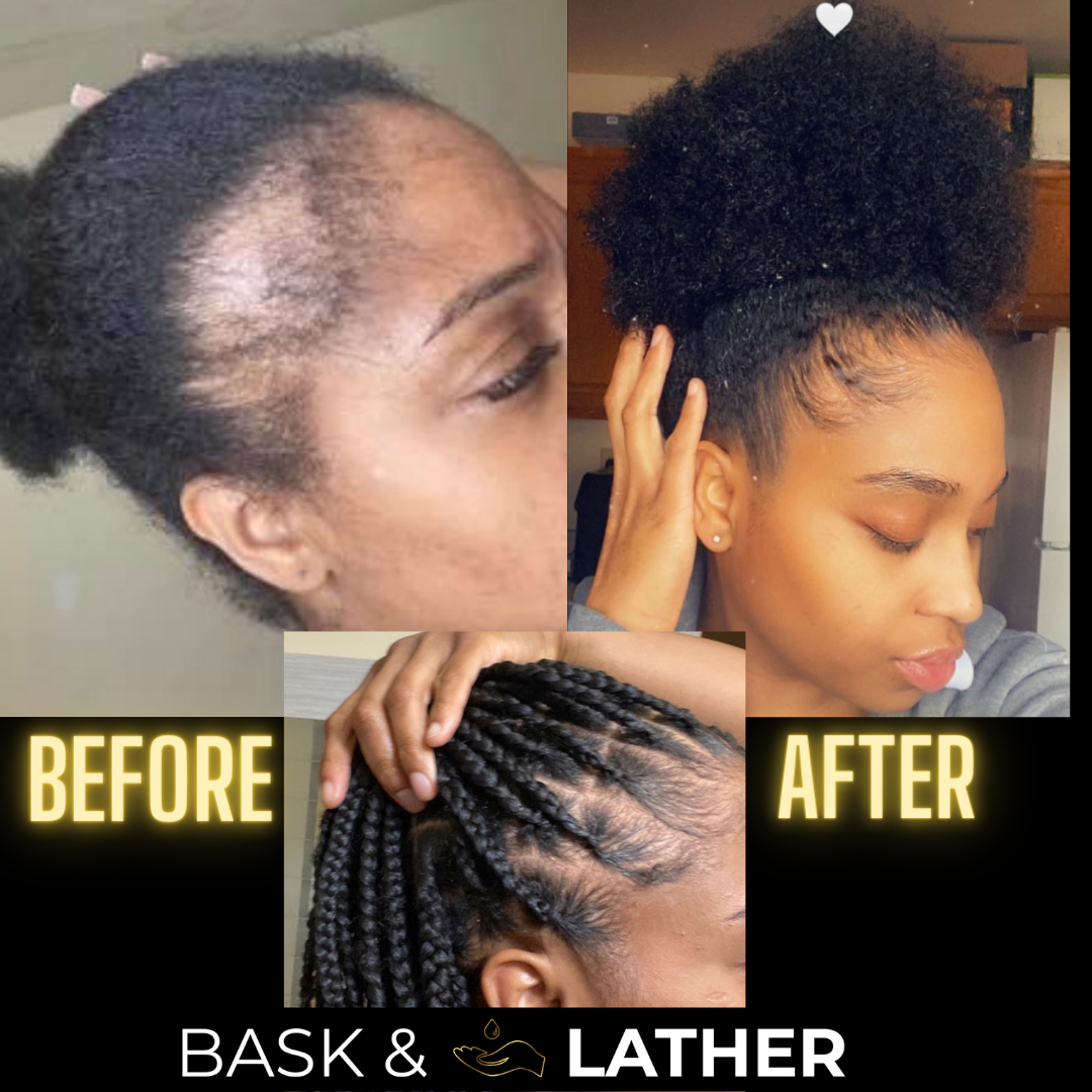 bask + lather before and after photo